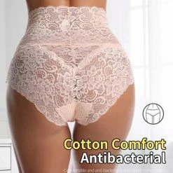 Merkloos 3 In 1 Dames Naadloze Kanten Hipster | Hoge Taille Slips | Butt Lifter | Zwart - Maat S - 3 Stuks -Lingerie-Dames-Badmode Winkel 550x658 2