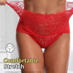 Merkloos 3 In 1 Dames Naadloze Kanten Hipster | Hoge Taille Slips | Butt Lifter | Zwart - Maat S - 3 Stuks -Lingerie-Dames-Badmode Winkel 550x658 4