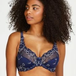 Hunkemöller Dames Lingerie Niet-voorgevormde Beugel Bh Diva - Blauw - Maat F85 -Lingerie-Dames-Badmode Winkel 550x660 301