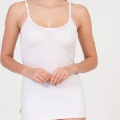 Boru Bamboo - Onderhemd Dames - Spaghettibandjes - Wit - Maat XL