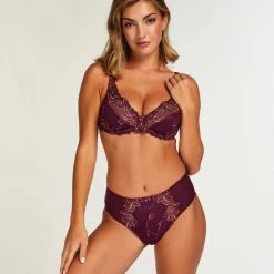 Hunkemöller Dames Lingerie Hoge Slip Diva - Paars - Maat M -Lingerie-Dames-Badmode Winkel 550x660 422