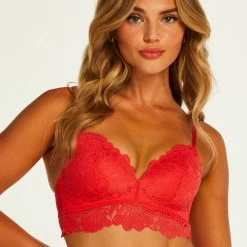 Hunkemöller Dames Lingerie Voorgevormde Longline Bh Zonder Beugel Shiloh - Rood - Maat C85 -Lingerie-Dames-Badmode Winkel 550x660 424