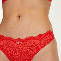 Hunkemöller Dames Lingerie String Rose - Rood - Maat S -Lingerie-Dames-Badmode Winkel 550x660 96