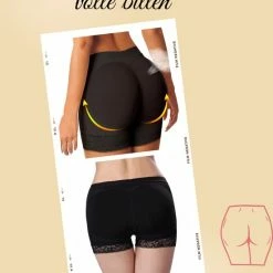 Sara Shop- Butt Lifter - Volle Billen - Slipje Met Vulling - Verbetert Je Natuurlijke Vorm - Shapewear Voor Billen - Corrigerend Ondergoed Dames - Tummy Control - Buttlifter- Volle Billen -Zwart / Maat M - Topkwaliteit -Lingerie-Dames-Badmode Winkel 550x668