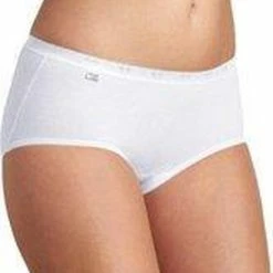 Sloggi Midi Basic Slip 3pack Dames Katoen Wit, Maat 46
