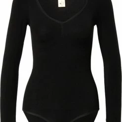 MAGIC Bodyfashion Longsleeve Bodysuit Bamboo Bamboo Black Vrouwen - Maat L -Lingerie-Dames-Badmode Winkel 550x696