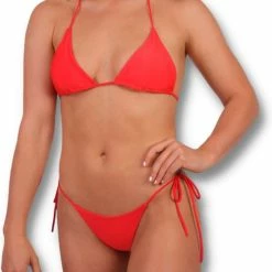 DERRINS STRING BIKINI Rood - Bikini Dames - Bikini Set - Sexy Bikini - Bikini Vrouwen - High Waist Bikini -Lingerie-Dames-Badmode Winkel 550x697 1