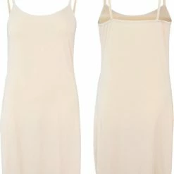 GAUBERT Onderjurk - Beige - Maat L/XL - Middellang (Lengte 88CM)