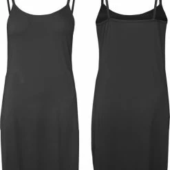 GAUBERT Onderjurk - Zwart - Maat XXL/3XL - Middellang (Lengte 92CM)