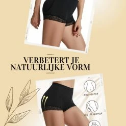 Sara Shop- Butt Lifter - Volle Billen - Slipje Met Vulling - Verbetert Je Natuurlijke Vorm - Shapewear Voor Billen - Corrigerend Ondergoed Dames - Tummy Control - Buttlifter- Volle Billen -Zwart / Maat M - Topkwaliteit -Lingerie-Dames-Badmode Winkel 550x713 1