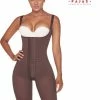 MARIAE FQ111 COLOMBIAANSE POSTOPERATIEVE FAJA MAAT L | KLEUR CHOCO| CAPRI LENGTE| DRUKPAK| HOGE COMPRESSIE|STAGE 2| TE GEBRUIKEN NA EEN BUIKWANDCORRECTIE, BBL,LIPOSUCTIE