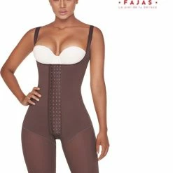 MARIAE FQ111 COLOMBIAANSE POSTOPERATIEVE FAJA MAAT L | KLEUR CHOCO| CAPRI LENGTE| DRUKPAK| HOGE COMPRESSIE|STAGE 2| TE GEBRUIKEN NA EEN BUIKWANDCORRECTIE, BBL,LIPOSUCTIE