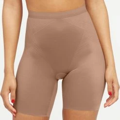 Spanx Thinstincts 2.0 Mid Thigh Short | Kleur Café Au Lait (Dark Nude) I Maat S