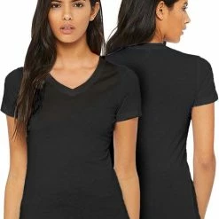 Anti Zweet Shirt - V-Hals – Krexs - Ingenaaide Okselpads – Anti Transpirant – Ondershirt - Zwart - Dames