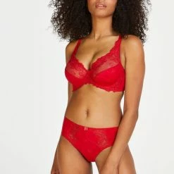 Hunkemöller Dames Lingerie Niet-voorgevormde Beugel Bh Diva - Rood - Maat G95 -Lingerie-Dames-Badmode Winkel 550x737