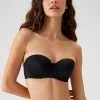 Viuma Milano Viuma Vrouw Zwart 602061 Strapless Beha Bh Zonder Beugel Dagelijks Comfort Hoogwaardig Kwaliteit