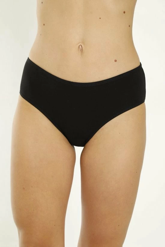 Marly MOON'S Hoge Taille - Midi Slip - Katoen - Ondergoed Dames - Dames Slips - XXL - Zwart - 1 Stuk 3 Marly MOON'S Hoge Taille - Midi Slip - Katoen - Ondergoed Dames - Dames Slips - XXL - Zwart - 1 Stuk - Afbeelding 3