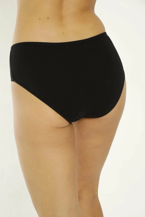 Marly MOON'S Hoge Taille - Midi Slip - Katoen - Ondergoed Dames - Dames Slips - XXL - Zwart - 1 Stuk 4 Marly MOON'S Hoge Taille - Midi Slip - Katoen - Ondergoed Dames - Dames Slips - XXL - Zwart - 1 Stuk - Afbeelding 4