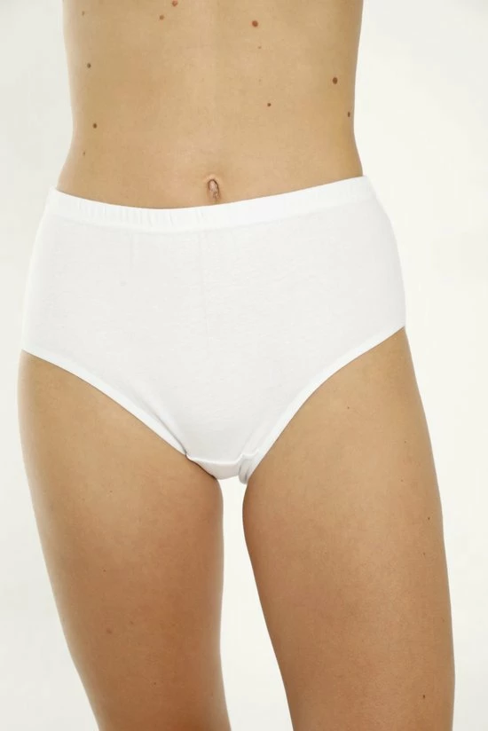 Marly MOON'S Hoge Taille Ribana - 100% Katoen - Ondergoed Dames Slips - L - Wit - 1 Stuk 4 Marly MOON'S Hoge Taille Ribana - 100% Katoen - Ondergoed Dames Slips - L - Wit - 1 Stuk - Afbeelding 4