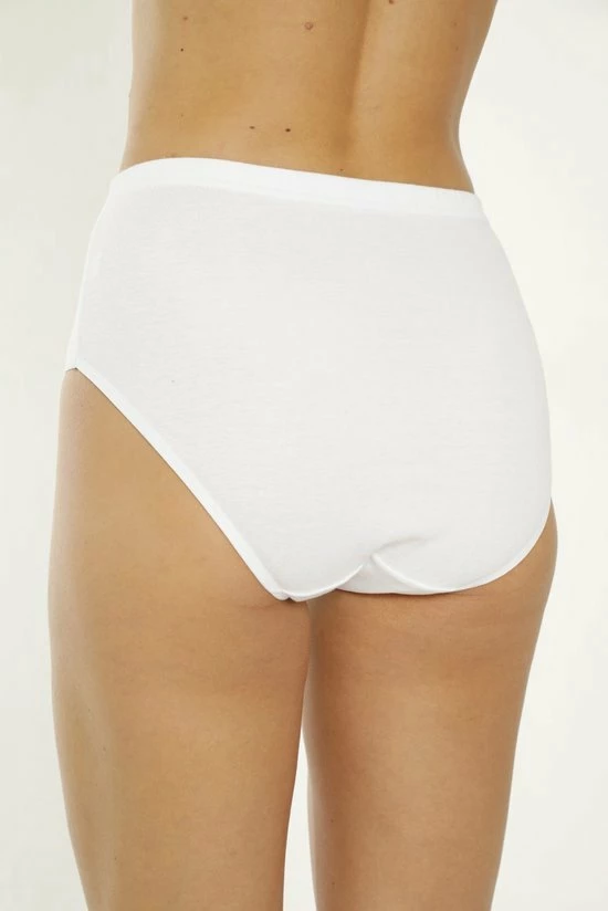 Marly MOON'S Hoge Taille Ribana - 100% Katoen - Ondergoed Dames Slips - L - Wit - 1 Stuk 5 Marly MOON'S Hoge Taille Ribana - 100% Katoen - Ondergoed Dames Slips - L - Wit - 1 Stuk - Afbeelding 5