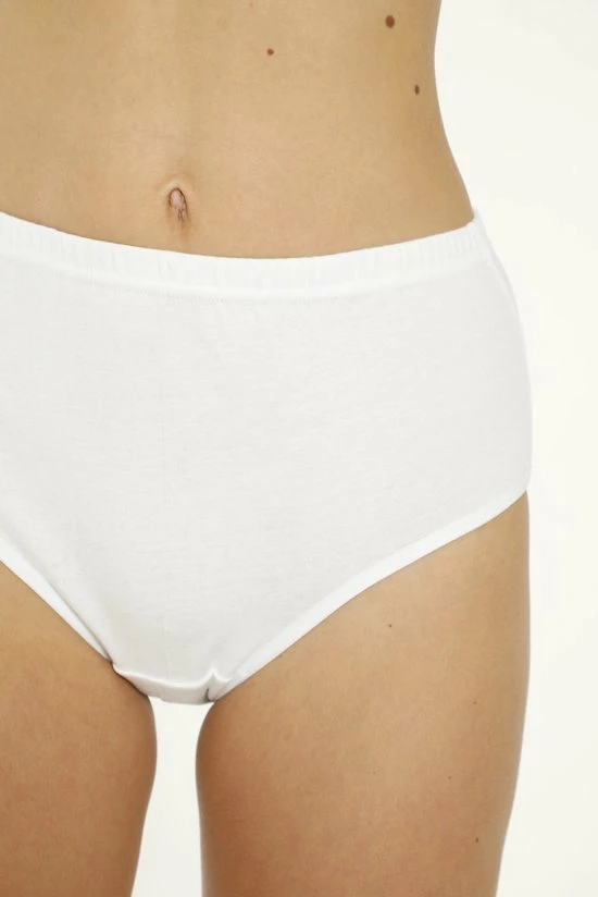 Marly MOON'S Hoge Taille Ribana - 100% Katoen - Ondergoed Dames Slips - L - Wit - 1 Stuk 6 Marly MOON'S Hoge Taille Ribana - 100% Katoen - Ondergoed Dames Slips - L - Wit - 1 Stuk - Afbeelding 6