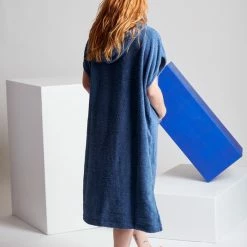 Merkloos Ponchy - Surf Poncho - Handdoek Poncho - Azul Velho - Maat Groot - Uniseks - Katoen -Lingerie-Dames-Badmode Winkel 550x825 13