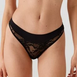 Viuma Milano Viuma Vrouw Zwart 466021 Kanten String Sexy Ondergoed Thong Comfortabel
