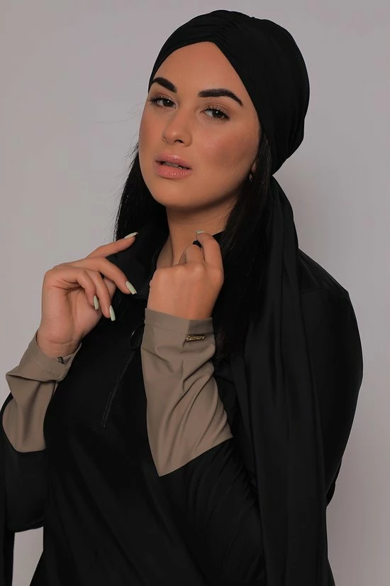 MYKINY BRAND BURKINI Pearl, UV Werende Jurk En Broek, Zwem Set, Dames, UV 50 Beschermende Zwem Tuniek En Zwem Broek M, Set ExclusiefTurban 9 MYKINY BRAND BURKINI Pearl, UV Werende Jurk En Broek, Zwem Set, Dames, UV 50 Beschermende Zwem Tuniek En Zwem Broek M, Set ExclusiefTurban - Afbeelding 9