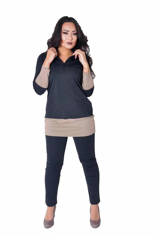 MYKINY BRAND BURKINI Pearl, UV Werende Jurk En Broek, Zwem Set, Dames, UV 50 Beschermende Zwem Tuniek En Zwem Broek M, Set ExclusiefTurban 4 MYKINY BRAND BURKINI Pearl, UV Werende Jurk En Broek, Zwem Set, Dames, UV 50 Beschermende Zwem Tuniek En Zwem Broek M, Set ExclusiefTurban - Afbeelding 4